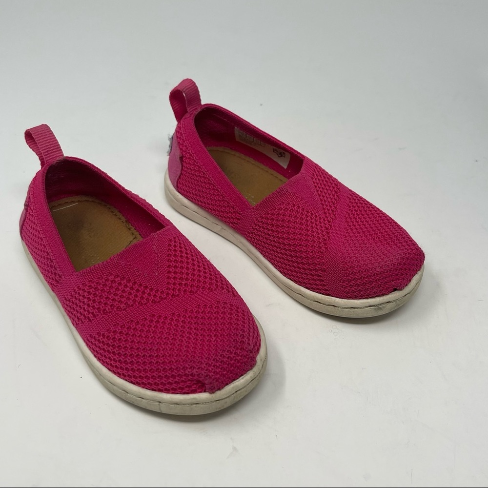 Toms Toddler Pink Mesh Walking Flats Size 6
